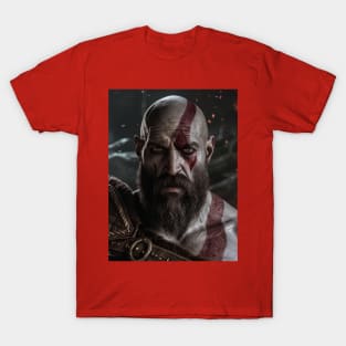 Kratos Gods of war portraid T-Shirt